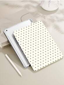 Beige Polka Dot IPad (A16) 11 Inch 11th Generation 2025 Pattern Protective Case, Compatible With IPad 10.2 Inch 2021/2020 IPad 10th/9th/8th Generation, Compatible With Samsung Galaxy Tab A8 10.5 Inch 2022, Tablet Protective Cover With Pencil Slot, Support Auto Sleep/Wake Cover - Multicolor - View 5