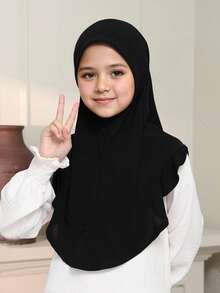 1 chiếc khăn trùm đầu Hijab cho bé gái/trẻ em, khăn trùm đầu một mảnh Amira Hồi giáo dễ đội, khăn trùm đầu cho bé gái, khăn choàng Hồi giáo thích hợp cho các hoạt động ngoài trời và sử dụng hàng ngày - 1PC - Xem 20
