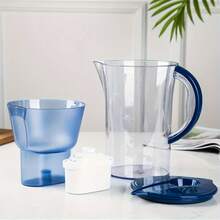 Jarra filtradora de agua de 2.5L, capacidad de 6 tazas | Elimina cloro, metales pesados e impurezas | Perfecto para el hogar, la cocina, los viajes y el campamento | Incluye 1 jarra + 1 filtro (opción de 6 filtros de repuesto) | Mejora el sabor y la pureza del agua del grifo - Multicolor - Ver 4