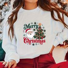 1 Stück/2 Stücke/3 Stücke Weihnachts-Hitzeübertragungsaufkleber - Weihnachtsmann, Weihnachtsbaum und "Fröhliche Weihnachten" Design, für DIY Kleidung, Kissen, Rucksäcke, T-Shirts, Hoodies, Segeltuch-Taschen, Weihnachtsdekoration - Verschiedenfarbig - Übersicht 7