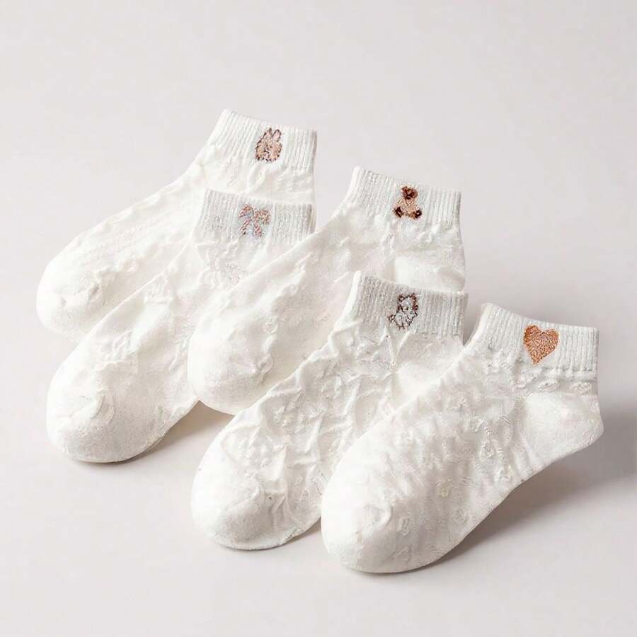Women Ankle Socks - 白色 - 查看 1