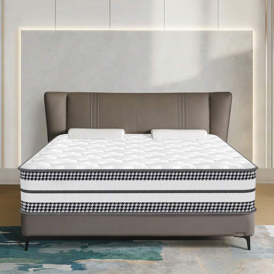 Materasso 90x200 cm Memory Foam Materasso Letto, Altezza 28 cm Rigidità H3, Materasso a Molle Insacchettate 8 Zona, Lusso, Antiacaro, Ergonomico - Bianco - Visualizzare 1