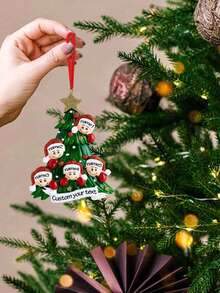 1pc Customized Personalized Christmas Ornaments, Christmas Ornaments With Names, Christmas Tree Ornaments, Christmas Decorations, Christmas Gifts For Mom, Dad, Friends, Personalized Home Christmas Tree Decorations, Fashion, Anniversary, Birthday, School, Office, Family, Slow Summer Life, Multifunctional, High Quality, Unique Gift For Valentine'S Day