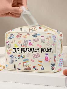 New Ouchie Pouch Storage Bag - Medical Bag,Toiletry Bag, Travel Essentials, Colorful Design For Medicines, Cosmetics & Travel Essentials - Ideal Gift For Friends & Family, Personal Care Organizer | Playful Design, Medicine Storage Bag Portable Travel Toiletry Bag With Zipper, Aviation Standard Cosmetic Bag, Can Store Medicines, Medical Kits, Etc.(Pattern Randomly Cut) Medicine Bag Medicine Organizer For Travel For Outdoor First Aid Bag