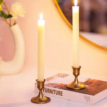 2/4/6/12/30pcs Cone Shaped Candle Holders, Gold/Black Candle Stands For Tabletop Center, Wedding Reception, Holiday Christmas Fireplace Or Home Decor