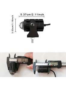 2 tiras de luz, 1 interruptor, Faro delantero de motocicleta, Foco mini de aleación de aluminio LED, Luz externa de doble color, Adecuado para motocicleta y bicicleta eléctrica - Multicolor - Ver 5
