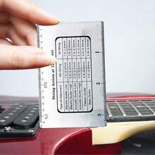 吉他弦距尺、PVC乐器测量尺、电吉他配件、古典贝斯测量工具、不锈钢弦规、琴颈尺 - 彩色 - 查看 5