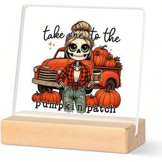 Photobooth Props Fall Office Decor Gift - Cute Desk Decor For Women, Boho Room Decor, Rustic Home Decor, Wooden Shelves For Wall, Farmhouse Kitchen Decor, Unique Gifts For Women