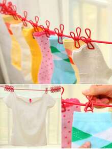10/1 便携式旅行晾衣绳，带 12 个夹子，男女通用弹性晾衣绳，旅行必备，邮轮必备，宿舍必备，方便防滑晾衣绳，可调节弹性晾衣绳，适用于室内洗衣、后院阳台、户外露营、酒店、海滩旅行、暑假、返校旅行配件、旅行必备、度假、学习用品、返校用品