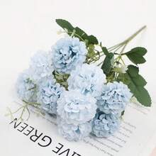 2 pezzi - 1 profumo di 10 teste di crisantemi artificiali a sfera, fiori realistici per matrimonio, compleanno, festa, decorazione domestica, profumo di fiori finti come regalo per vaso da casa, sala da pranzo, camera da letto, festa di compleanno