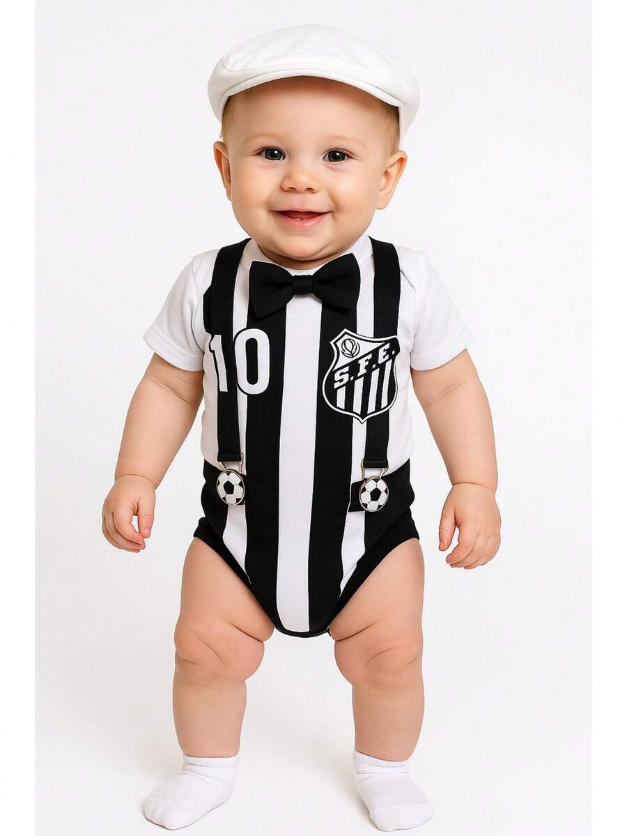 Baby Bodysuit Themed Team Santos Black Football Kids Unisex S To G Boy Girl Baby Gift