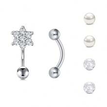 16g Rook Piercing Jewelry Surgical Steel Vertical Labret Lip Jewelry Gold Eyebrow Piercing Rook Daith Earrings For Women Cartilage Curved Barbell Daith Tragus Piercing Jewelry - Multicolor - View 14