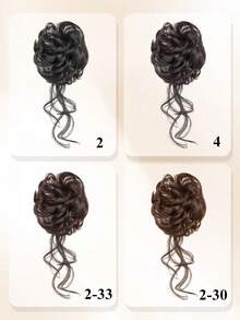 Messy Bun Hairpiece With Natural Fringes,Synthesis Heat-Resistant Ponytail Hair Extensions, Hair Bun Scrunchies, Clip-On Hair Accessories. Hair Bun Claws Claw Clips For All Seasons,Occasion