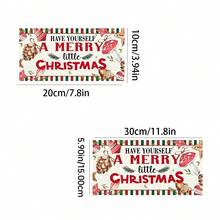 1 PIEZA Cartel de madera colgante de Feliz Navidad - Tablero de madera estilo rústico con decoración festiva - Encanto universal de porche invernal para fiesta de bienvenida, decoración de fiesta y decoración navideña exterior