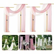 Vincidern 2个8英尺金属拱形背景架，适用于派对，高度可调节 - 重型金属背景架装饰，适用于婚礼、生日派对、新娘送礼会、摄影、活动派对用品，金色圣诞装饰，家居圣诞礼物，圣诞装饰 - 金色 - 查看 8