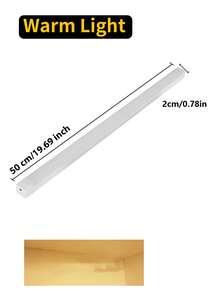 1pc USB Rechargeable LED Motion Sensor Light - Wireless, Warm/White, Night Light, Kitchen Decor, Home Decor, Room Decor, Suitable For Kitchen, Closet, Hallway And Stairs, Bedroom, Ideal For Hotel, Bar, Restaurant