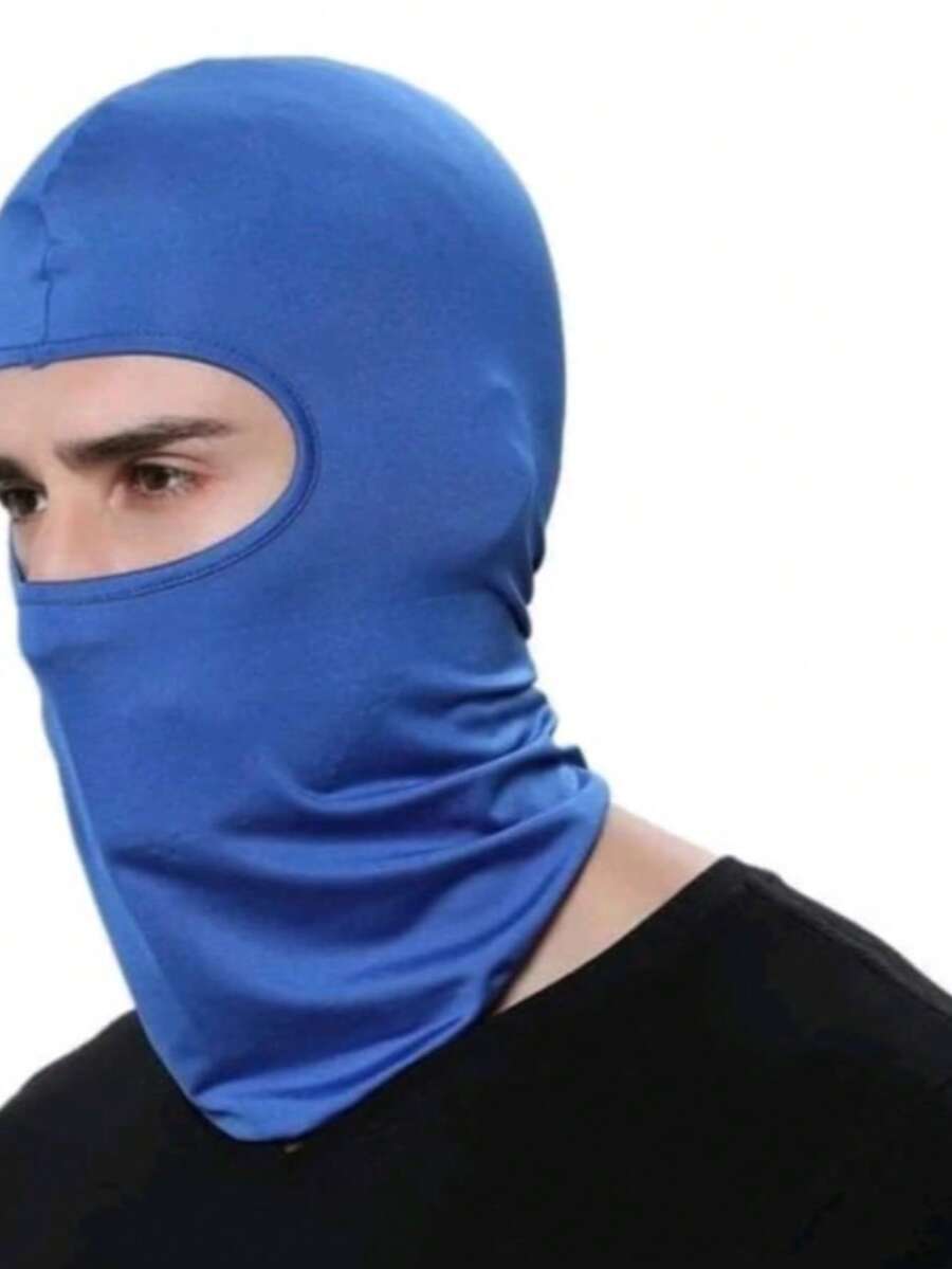 Kit With 2 Unisex Thermal Balaclava Caps Face And Head Protection Breathable Second Skin Mask For Sports, Motorcycling, Running, Cold And Wind - Royal Blue - View 1