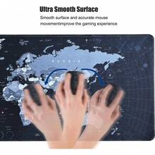 Alfombrilla de mouse para juegos XL XXL con mapa del mundo (31.5 x 11.8 pulgadas), alfombrilla de computadora, alfombrilla para teclado de 3 mm, antideslizante e impermeable de goma (negro) - Tierra de sueños - Ver 10