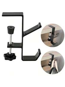 1 件学生背包挂钩、免螺丝桌钩、耳机挂架、耳机支架、挂袋挂钩 - 黑色 - 查看 13