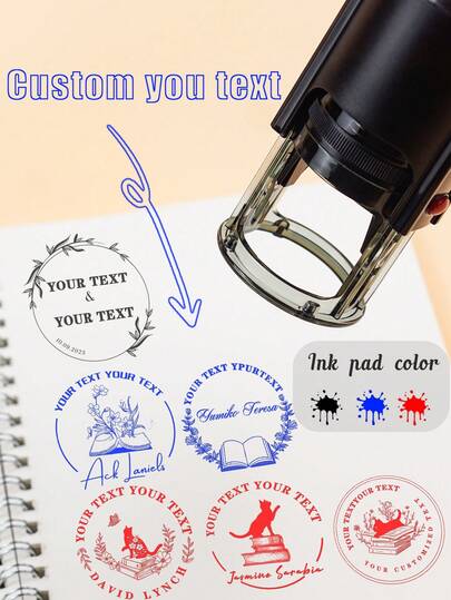 Personalized Stamps Self Inking,Back To School Supplies For ,Custom Logo Stamp Custom Business Stamp,Personalized Customized Image Self-Inking Stamps, Custom Round Logo Design Stamp, Back To School Supplies For ,Personalized Stamps Self Inking, Customized Round Rubber Stamps, Customizable Business Stamp