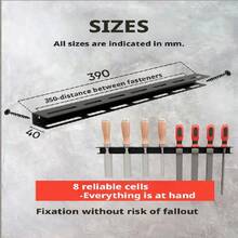 Organizador de herramientas montado en la pared, adecuado para taller, cobertizo, garaje, hogar, puede almacenar destornilladores u herramientas pequeñas