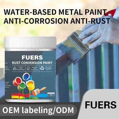Metal Surface Paint, Rust-Proof Paint, Rust Converter Paint, Suitable For Indoor And Outdoor Metal And Rusted Metal Surfaces, Waterproof, Sunproof, Moisture-Proof, Quick-Drying, Used To Cover And Repair Rusted Metal, Multiple Colors, Odorless, Available In 180g/300g/500g Sizes, Comes With Tools