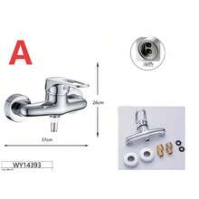 5 rubinetti in lega di zinco - rubinetti da bagno e cucina montati a parete con controllo doppio caldo/freddo e rotazione a 360°