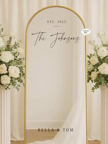 Personalized Wedding Mirror Decal Custom Text Vinyl Decal For Wedding And Event Sign Welcome Sign Sticker Bridal Shower Event Display Decal