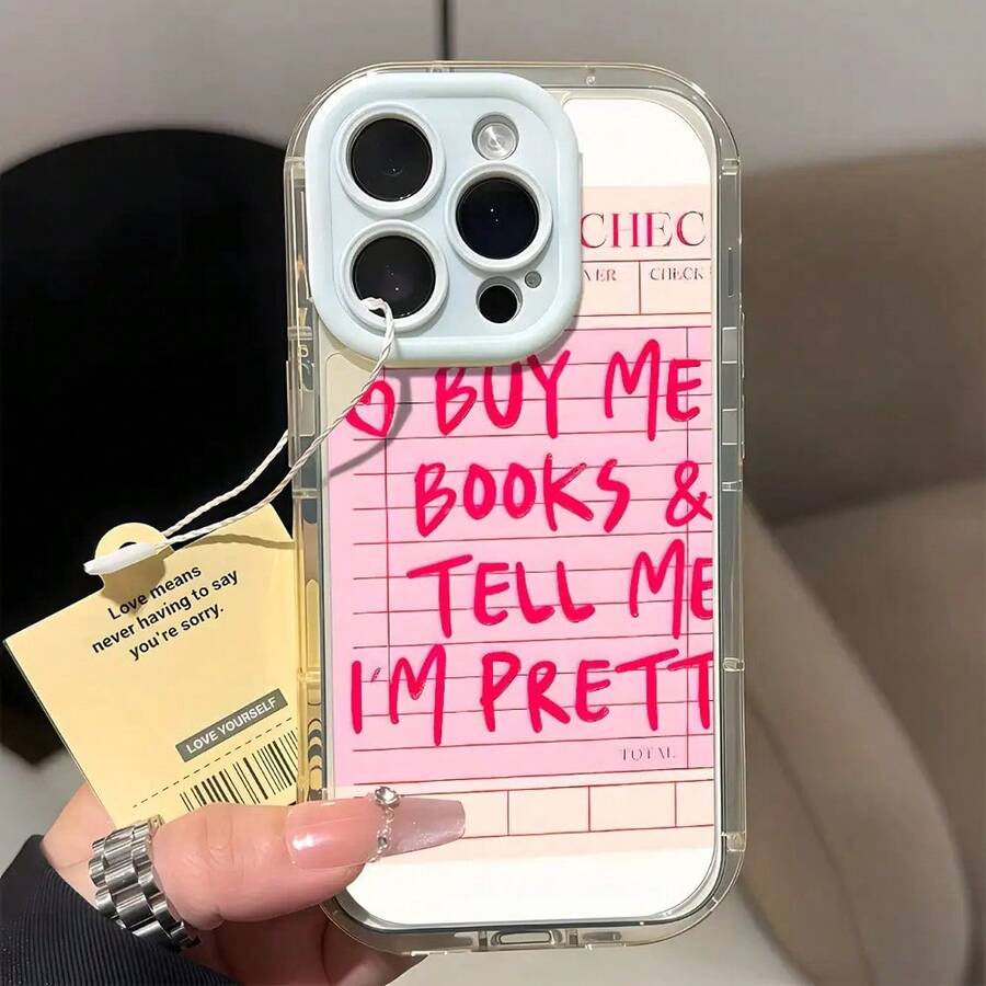 Funda rosa estilo femenino, transparente, con diseño de collage, compatible con phone 16 y 15 Pro Plus (L238). Funda rígida color caramelo, resistente a golpes, impermeable y a prueba de caídas. Diseño texturizado, estilo vintage. - Amarillo - Ver 1