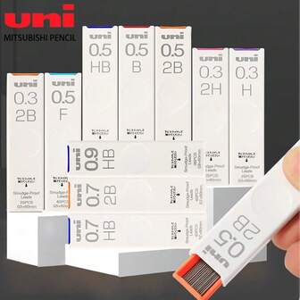  Japan UNI Mechanical Pencil Lead UL-S Antifouling And Dirt Proofing 0.5/0.3/0.7/0.9mm Substitute Thick Black Non Smudging 4B/HB/2B/2H