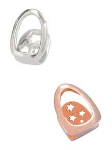 1 Set de Grillz de metal completamente huecos de combinación doble hueca clásica, adecuados para uso diario, fiestas, unisex - Multicolor - Ver 4