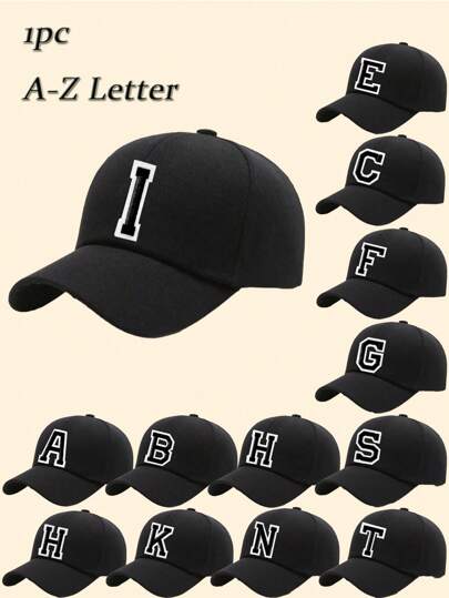 1顶男女通用刺绣26字母棒球帽，可调节休闲透气防晒帽，适合春夏季室内外佩戴