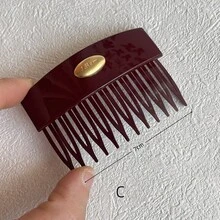 1pc Korean Fashion Inverted Hair Comb, Simple Solid Color Hair Accessory For Bangs/Flyaways, Combs, Hair Comb - Multicolor - View 7