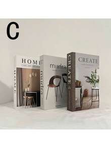 3pcs Vintage-Style Decorative Fake Books, Prop For Bookshelf Decor, Coffee Shop/Hotel, Photography, Film/Video
