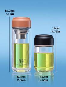 زجاجة مياه محمولة، كوب زجاجي مزدوج الجدران معزول، إبريق شاي مزدوج الجدران معزول، خيار هدية مثالي. قابل لإعادة الاستخدام ومزود بمصفاة شاي لتصفية أوراق الشاي، مصنوع من زجاج شفاف سميك عالي الجودة. مناسب للمناسبات التجارية والمنزل والسيارة أو الاستخدام في الأماكن الخارجية. سواء للمشروبات الساخنة أو الباردة - القهوة أو الحليب أو الشاي - هذا الكوب الزجاجي مريح للغاية.