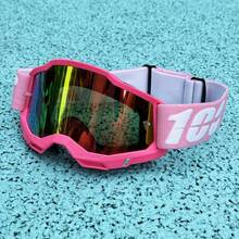 High Quality 100 Motocross Goggles ATV Protection Cycling Racing Motorcycle Glasses MTB Mask Sunglasses Windproof Skiing Goggles - PK-Hồng - Xem 2
