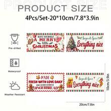 1 PIEZA Cartel de madera colgante de Feliz Navidad - Tablero de madera estilo rústico con decoración festiva - Encanto universal de porche invernal para fiesta de bienvenida, decoración de fiesta y decoración navideña exterior