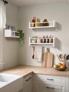 1/3pcs Nursery Floating Shelves, Minimally Designed Wall Mounted Storage Rack, Wall Mounted Student Bookshelf, Children's Bookshelf, Picture Book Rack, Kindergarten Bookshelf - White - View 8