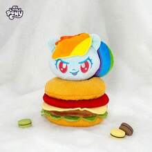 Hasbro Bolsa ciega de 1 paquete de juguete de peluche de My Little Pony para fiesta de comida - talla grande dulce con amigos (Cupcake/Hamburguesa estilo aleatorio de 8 para mayores de 3 años) - - Caja sorpresa de peluche de la serie Food Party - Ver 9