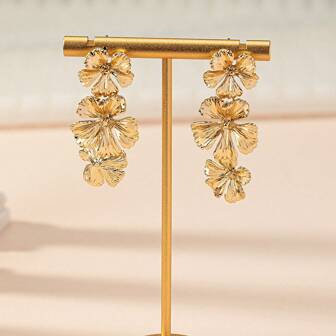 1 Pair Fashionable Bohemian Style Flower Earrings