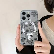 Nueva funda magnética transparente para phone 16/15/14/13/12/11 Pro Plus con diseño dibujado a mano. Compatible con phone 16/15/14/13/12/11 Pro Plus. Resistente, con transparencia híbrida y unisex. - Colores mixtos 1 - Ver 5