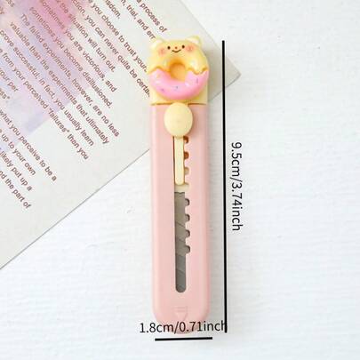 1pc Pink Cute Animal Mini Portable Multi-Function Cutter; Envelope Opener; Mail Envelope Cutter; School Office Stationery, Christmas, Christmas Paper Cutting, Christmas Packaging Cutting