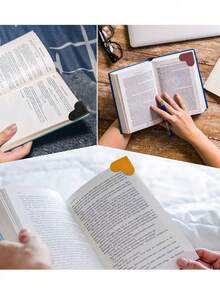 3pcs Set,Leather Heart-Shaped Bookmark, Corner Book Accessory Cute Corner Bookmark, Reading Enthusiast Book Accessory, Women's Bookmark, Book Enthusiast Bookmark, Suitable For Gifts For Women, Children, And Book Enthusiasts, Cute Handmade Reading Gift Accessory,Color Random Back To School
