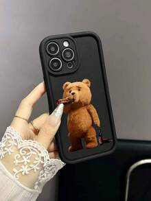 1 Stück Trinkbär Grafik Vollschutz TPU stoßfeste Handyhülle kompatibel mit iPhone 13/ A33(5G)/A32(4G)/A52(5G 4G)/S20FE/S21FE/A14(4G 5G)/S23/S23 PLUS/S23 ULTRA/S23 FE/A55 5G/S24/S24 PLUS/S24 ULTRA/A05/A05s/A15(4G 5G), iPhone 16 Pro Max/16 Plus/16 Pro/16