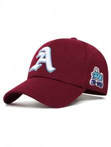 1 Stück Unisex Wal & Buchstaben bestickte verstellbare Lässig Baseballkappe für den Alltag