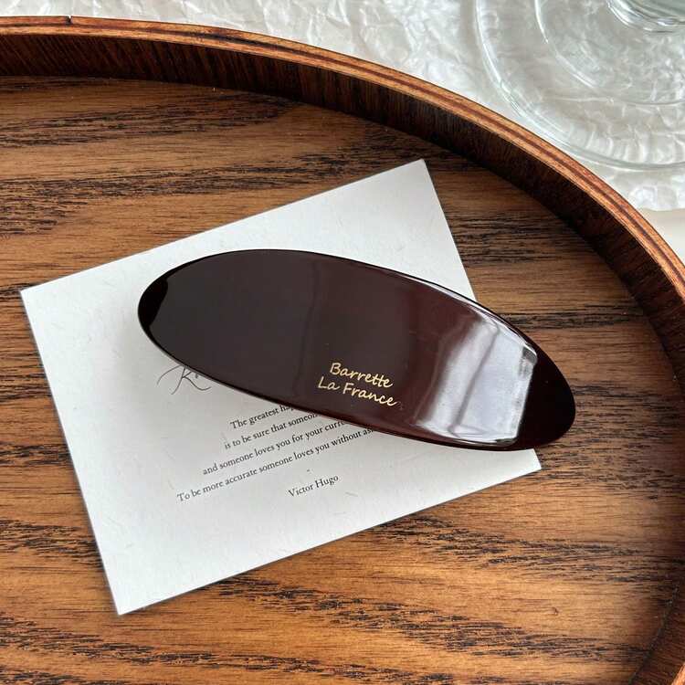 1个女士时尚亚克力扁平设计9.8厘米椭圆形发夹，低马尾弹簧夹，简约发饰，适合短蓬松发型，日常佩戴，节日礼物，爪夹，头部饰品，女士发饰，发夹 - 彩色 - 查看 14