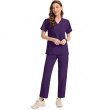 告别褪色尴尬！多场合两用工作服，3D立体剪裁，持久不变形，不褪色女士医用工作服，破损更换保证