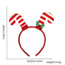 1 pezzo Fascia per capelli natalizia a tema cartone animato - Accessorio per feste natalizie con disegni di Babbo Natale, renne, albero di Natale - Materiale in plastica durevole, senza piume, accessorio natalizio