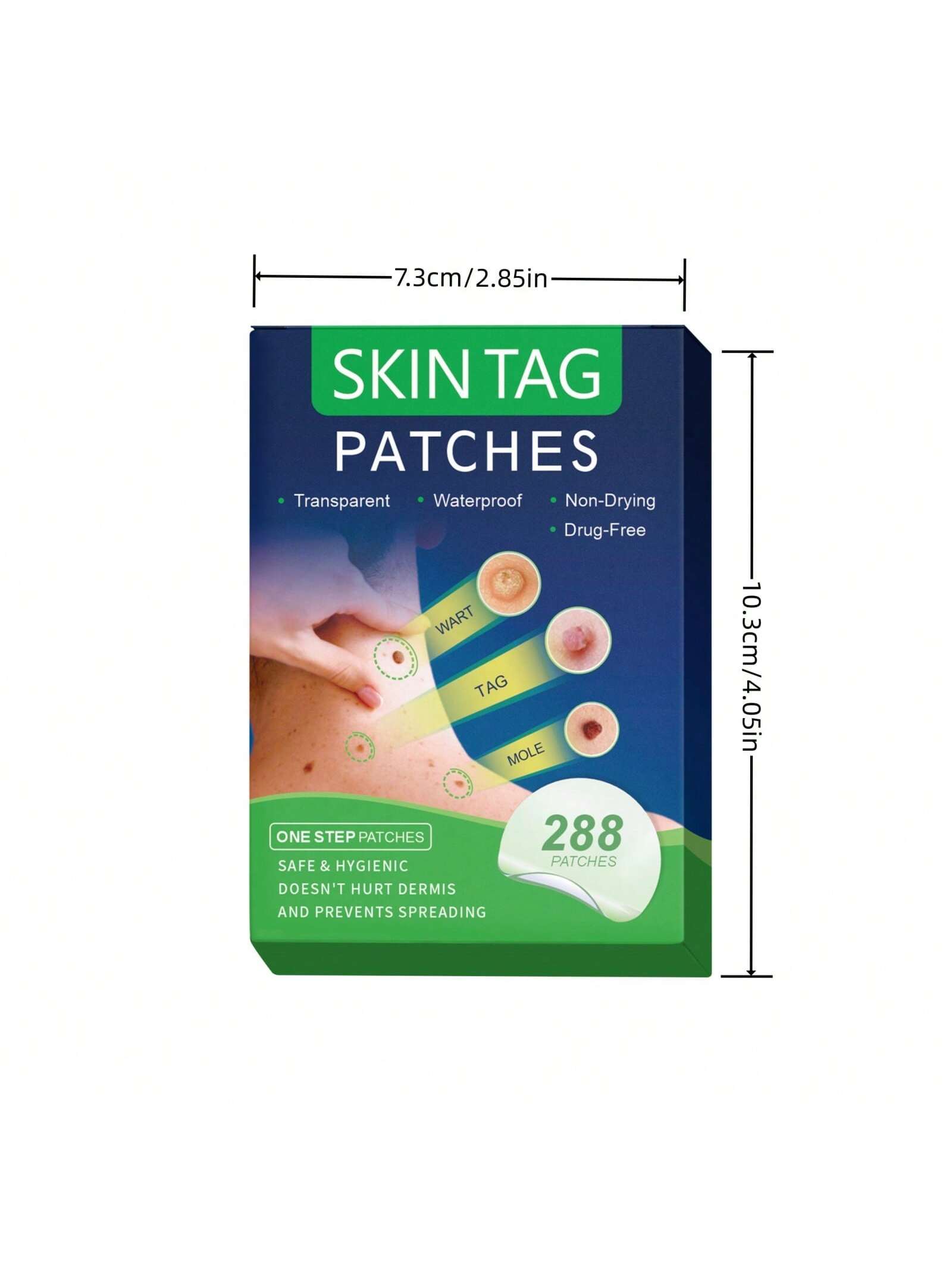 288pcs ندبة تغطية بقع ، مقاومة للماء ، مقاومة للعرق ، غير تجفيف ، لطيفة ، خالية من الكحول | المواصفات العامة: 288pcs