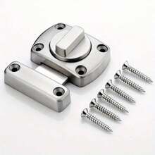 Non-Punching Bolt Door Buckle, Indoor Sliding Door Lock Hardware, Exposed Small Bolt For Home Decoration, Home Decor Hardware | Sleek Metallic Finish | Visible Bolt Lock